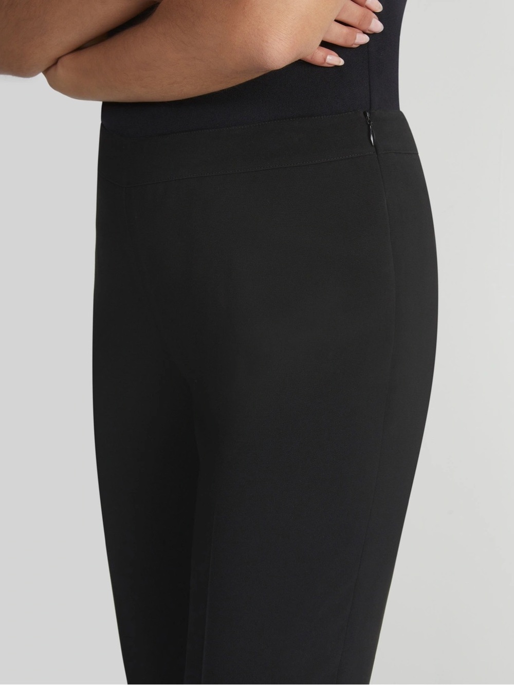 Lafayette 148 New York Bleeker Wool Black Trousers Sz 16 - Picture 2 of 13
